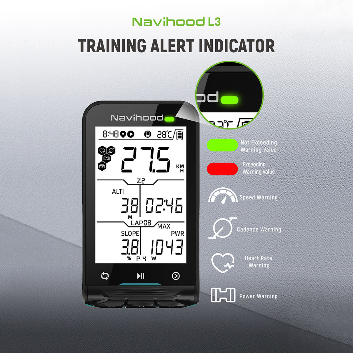 Bicycle computer GPS M2 Oval