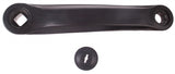M-vlnová klika s krycí ocelí 170 mm vlevo černá