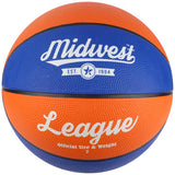 Midwest League Basketball Unisex Blue Orange Größe 7