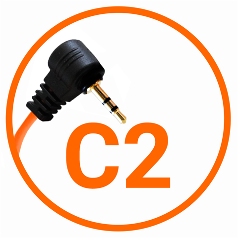 Miops kameraforbindelse kabel kanon c2 oransje