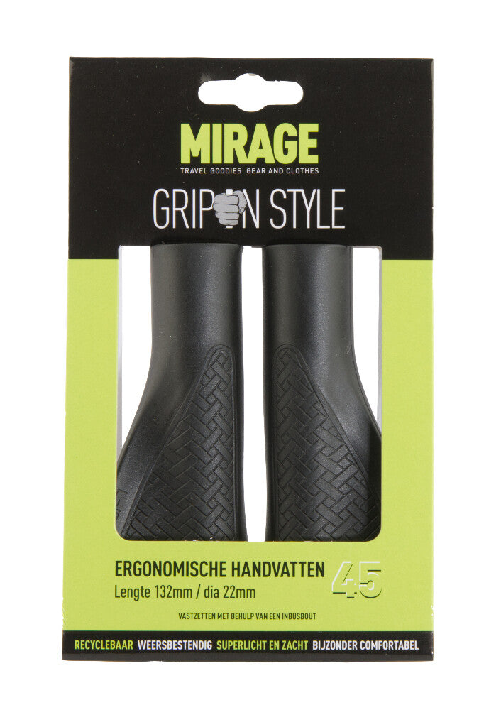 MANEJES DE LA BICURA MIRAGIA - ergonómico, negro, 132 mm