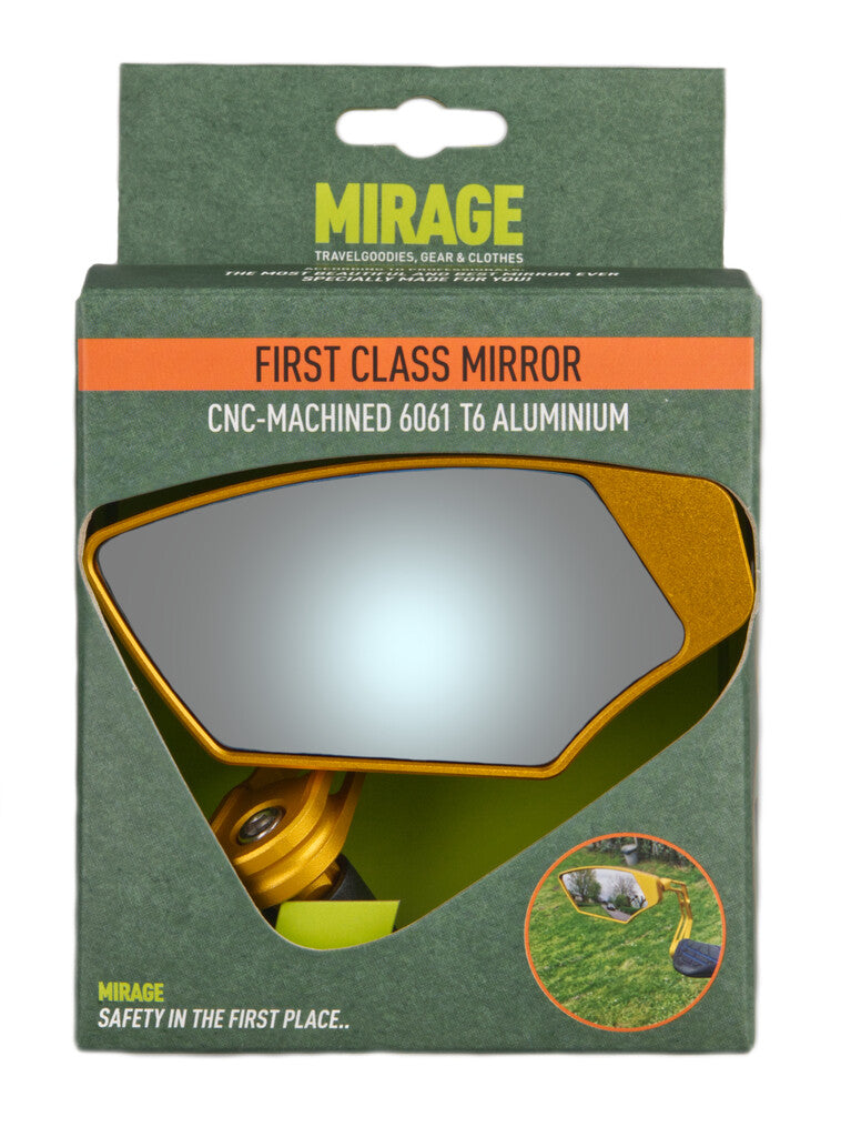 Mirage Mirror Bar-end rotatif de luxe en verre orage or sur le menu