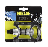 Pedali mirage proti zdrsu aluminijasto srebro