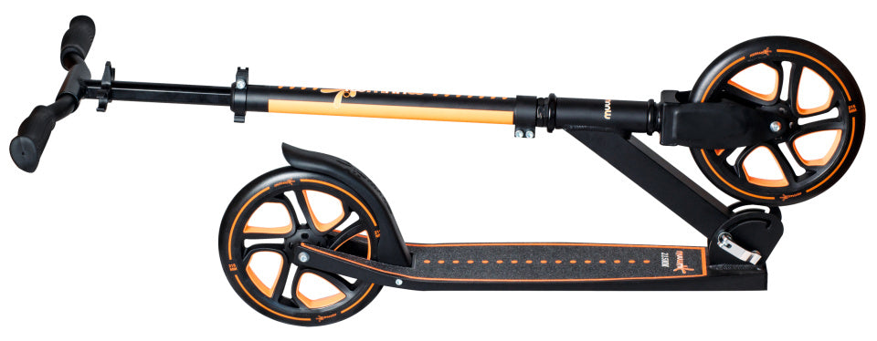 Muuwmi 2-ruedas Kinderstep Faltable Frake Naranja negra Naranja