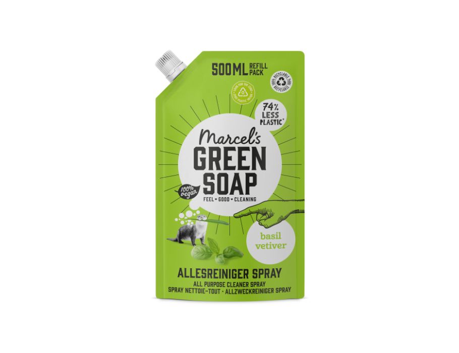 Marcels Green Soap Riemilling All -Uspose Cleaner Spray Basil Basil Vetiver 500ml