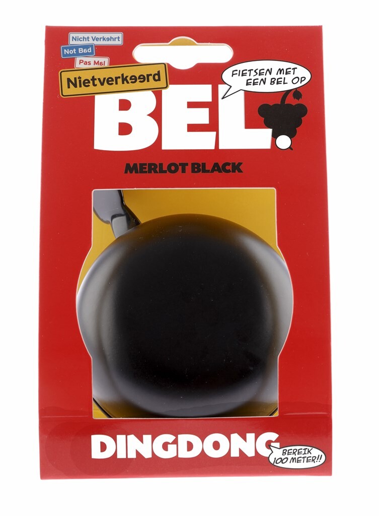 Bike Bell Ding-dong-Stahl 80 mm schwarz