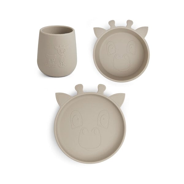 Nuuroo Nuuroo Judi Silicon Dinner Set 3-Pack Giraf