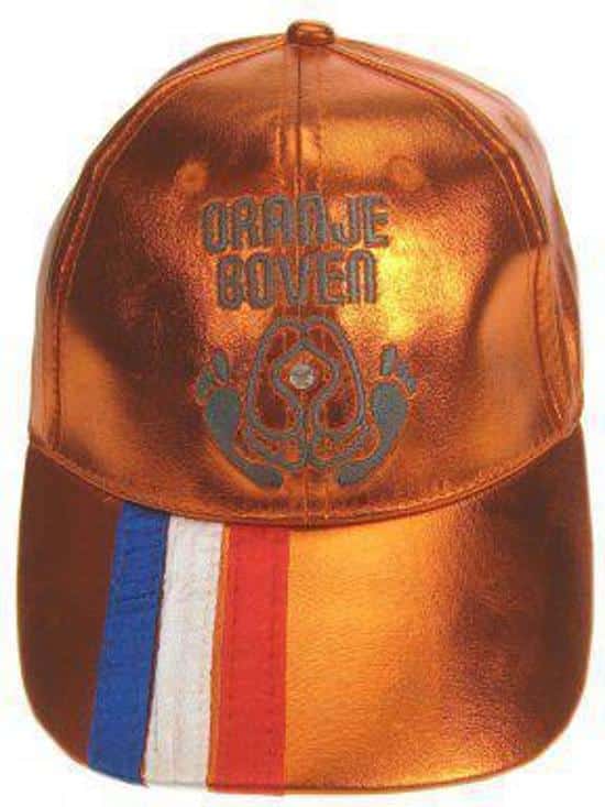Van der Doelen Oranje above hat with elastic behind