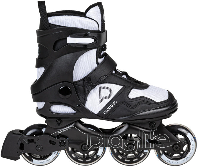 Playlife Cloud Fitness Inline Skates 82A sort hvid størrelse 44