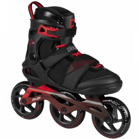 Playlife GT Black 110 Inlineskates Men Black Red Size 38