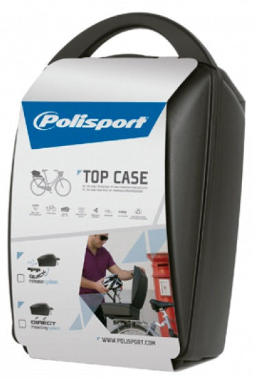 Top Case Polisport Luxury con alesaggio a rilascio rapido Conferma di allevamento - Nero