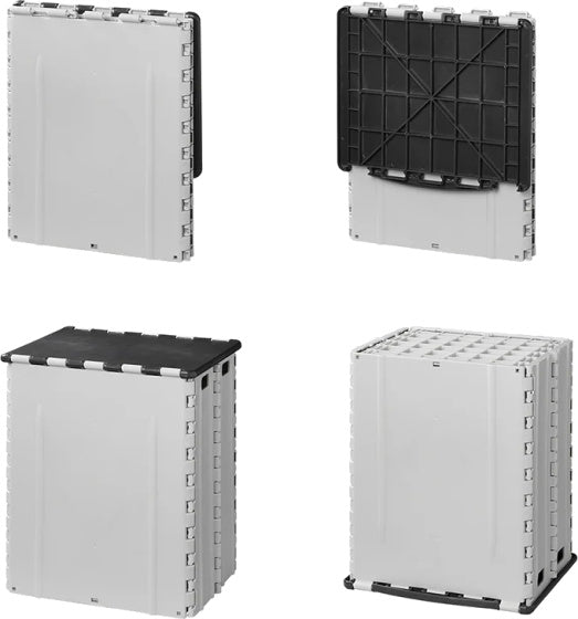 Proplus waste bin foldable 35 liters 25 x 31 x 38 cm gray black