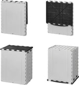 Proplus waste bin foldable 35 liters 25 x 31 x 38 cm gray black