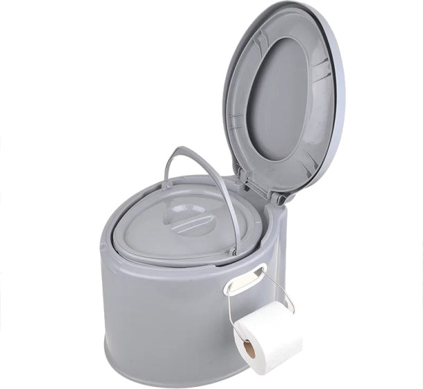 Proplus Draagbaar toilet 7 liter zithoogte 37 cm grijs