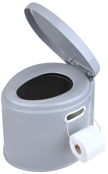 Proplus Draagbaar toilet 7 liter zithoogte 37 cm grijs
