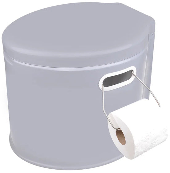 Proplus Draagbaar toilet 7 liter zithoogte 37 cm grijs