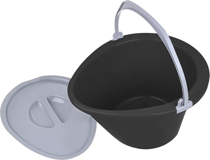 Proplus Draagbaar toilet 7 liter zithoogte 37 cm grijs
