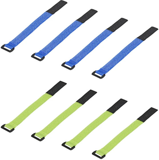 Proplus Cable attache Velcro 8 pièces vert bleu