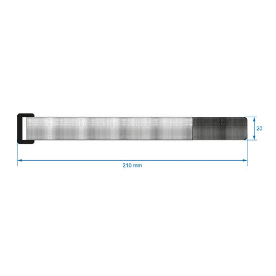 Proplus Cable attache Velcro 8 pièces vert bleu