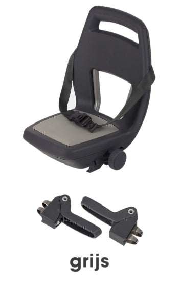 Qibbell hënneschte Sëtz Junior 6+ Footrest + Gürteg