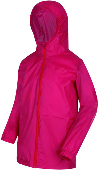 Regatta Pack It III Raincoat Girls Pink Størrelse 7-8 år