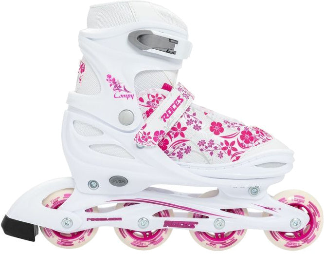 Roces Compy 8.0 Inlineskates Softboat Girls White Pink Size 34-37