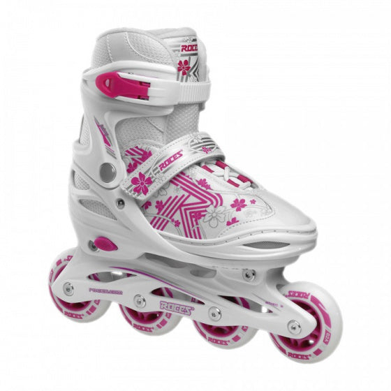 Roces Jokey 3.0 Inlineskates Softboat Girls White Pink Size 26-29