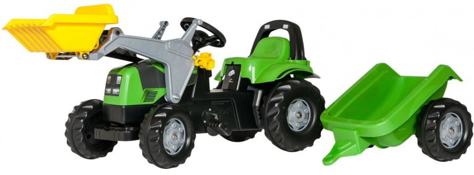 Rolly Spillsaachen Staper Traktor mam Trailer Rolykid Deutz-Fahr 5115 g tb