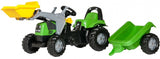 Rolly Spillsaachen Staper Traktor mam Trailer Rolykid Deutz-Fahr 5115 g tb