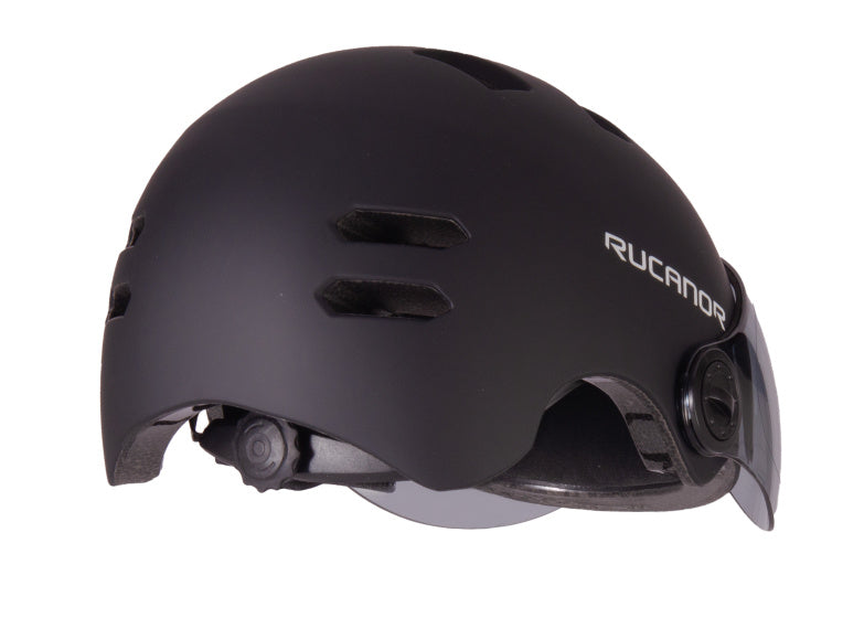 Rucanor Urban Sprint Scooting Bicycle Helmet Visor NT8776 Svart størrelse 58-61 cm (L)
