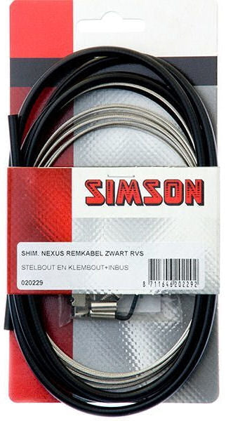 Brake cable Set Nexus Rollerbrake 1600 2250 mm Black Silver