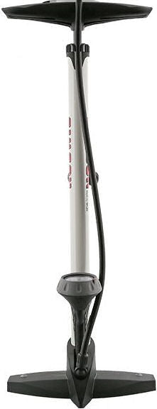 Bicycle pump with manometer steel 61 cm white (020601)