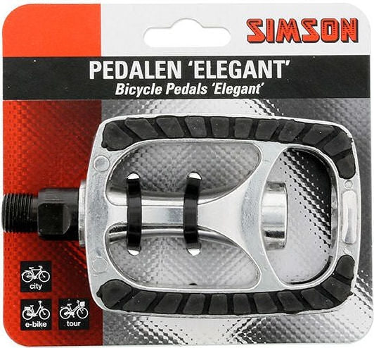 Pedals Set Elegant 9 16 inch Silver Black