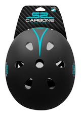 Skids Kontroll Carbone Skate Helm Upassbar schwaarz Gréisst 53-57 cm
