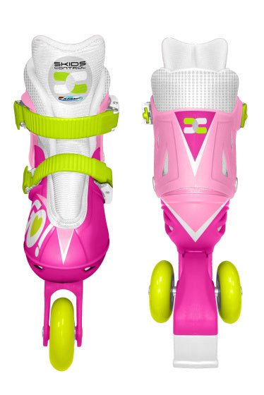 Skids Controlla pattini in linea rosa dimensioni rosa 27-30