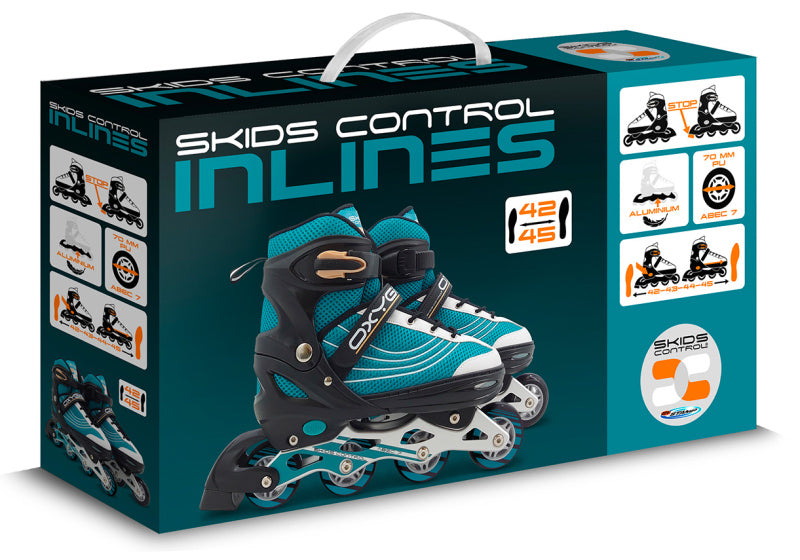 Skids Control-Oxygen Inline Skates Semi-Softboat justerbar bensinstørrelse 42-45