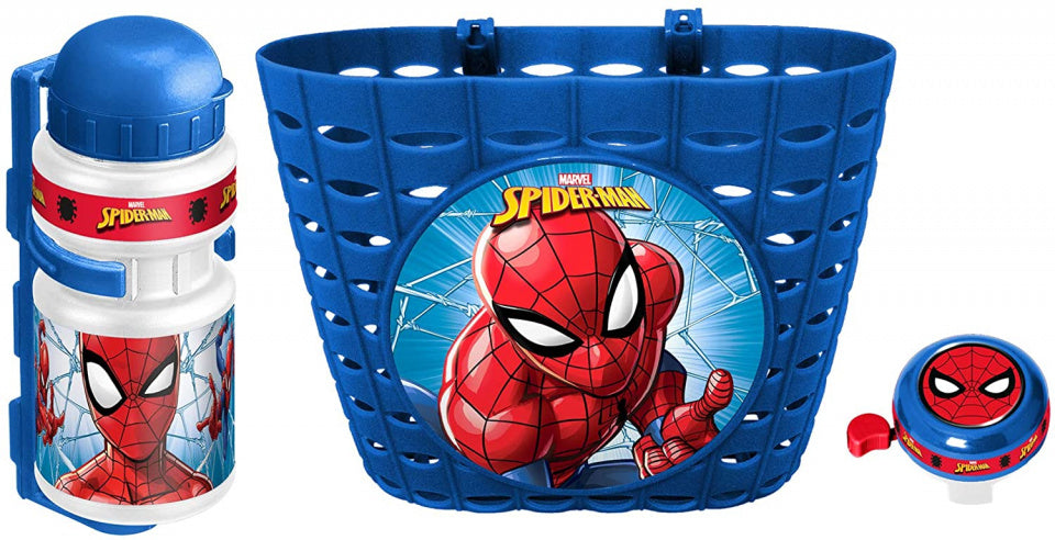 Marvel Spider-Man Children's Bicycle Accessories Blue 3-Piece