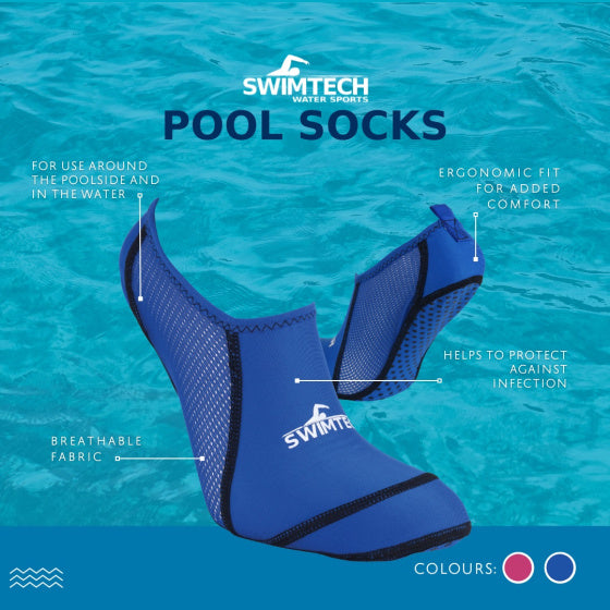 Chaussettes de natation SwimTech Junior Polyester Blue Taille 37,5 40
