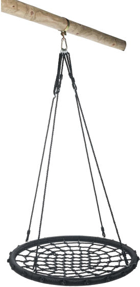 Swinging nest swing for 1 to 2 children Ø 100 cm Black