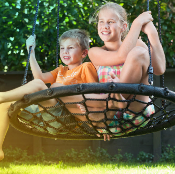 Swinging nest swing for 1 to 2 children Ø 100 cm Black