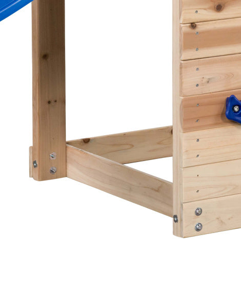 Swinging Mari Play set with slide wood Natural Blue