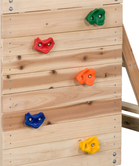 Swinging Mari Play set with slide wood Natural Blue
