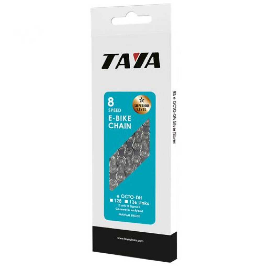 Taya halskjede okto-dg e-sykkel 1 2 x 3 32 8s 136 sølvlenker