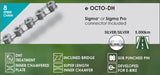 Taya halskjede okto-dg e-sykkel 1 2 x 3 32 8s 136 sølvlenker
