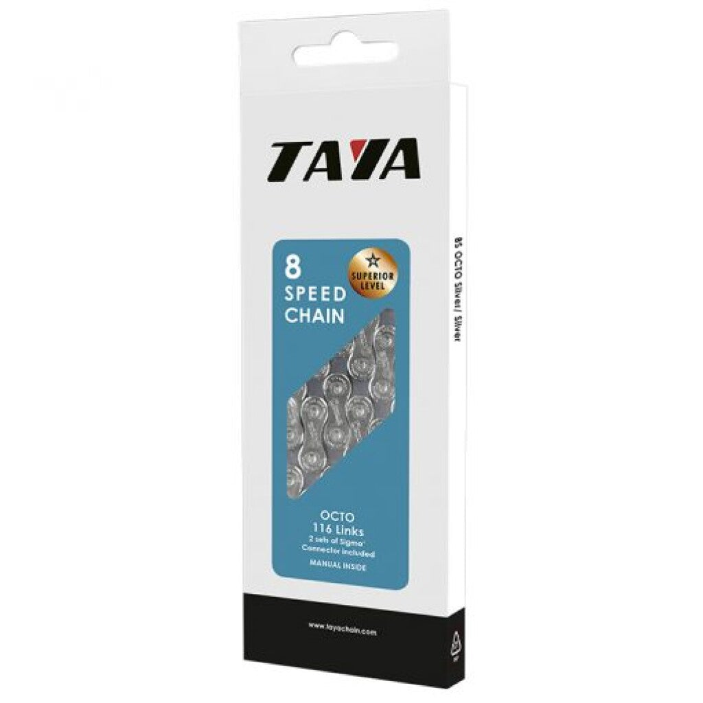 Taya halskjede okto 1 2x3 32 7-8 hastighet 116 lenker sølv
