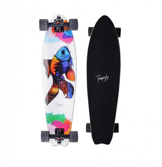 Tempish longboard Fish 82,5 x 21,5 cm bela črna