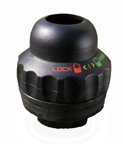Stock Head Set mat integréierter Lenkend Lock 1 Zoll schwaarz