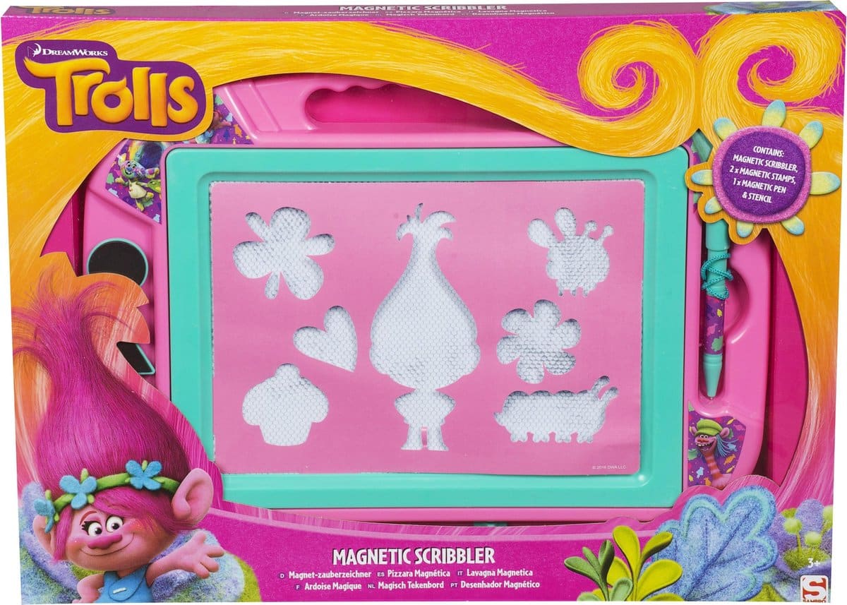 Bongers Toys Trolls čarobno risalno ploščo, s predlogi trolov kot primer