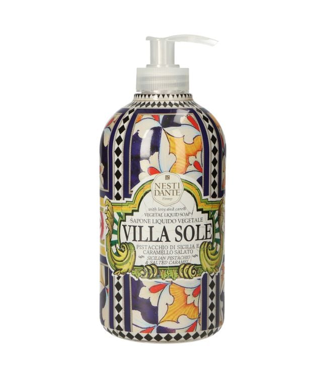 Nesti Dante Villa Sole Soap Pistacchio di Sicilia e Caramello Salato Soap Pomp 500ml