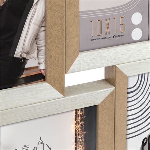 Frame di foto Zep DN697W Vercelli White 6x 10x15 cm